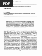 Assessment of Man's Thermal Comfort - Fanger 1973