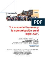 "La sociedad humana y la comunicación en el siglo XXI".