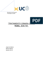 Informe Camara Canon t3 I