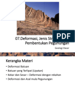 07.deformasi, Jenis Struktur, Pembentukan Pegunungan