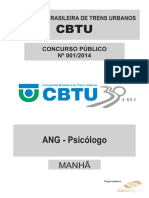 Consulplan 2014 Cbtu Metrorec Analista de Gestao Psicologo Prova