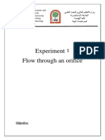 Experiment 4 Flow Through An Orifice