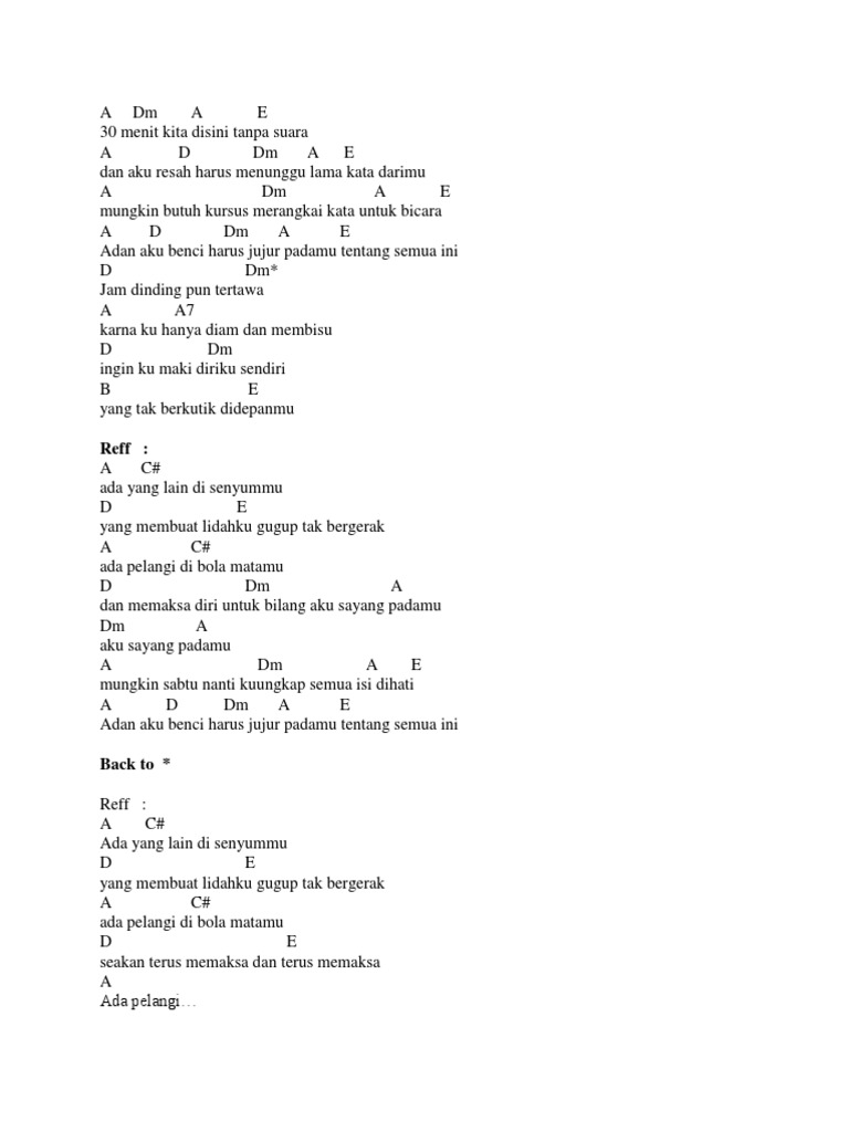 Lirik Lagu Chord Gitar Zamrud Ada Pelangi Dimatamu Pdf