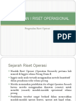 Pertemuan I Riset Operasional