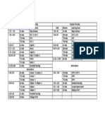 Monday-Wednesday-Friday Tuesday-Thursday Time Minutes Learning Areas Time Minutes Learning Areas