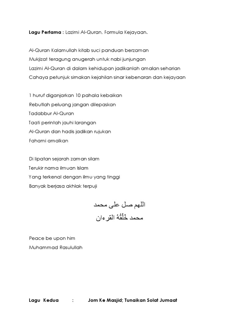 Lirik Lagu Sk Bandar Uda 2 Pdf