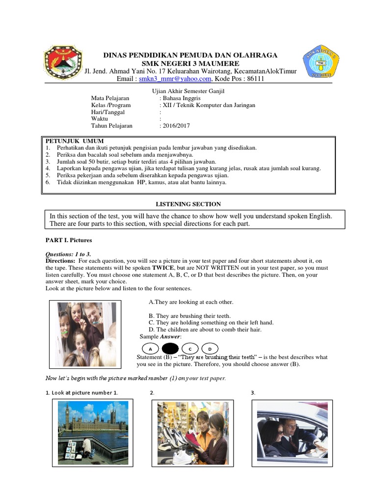 Soal Uas Kls Xii Microsoft Test Assessment