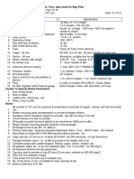 Bag Filter Tech. Data Sheet