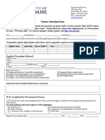 Vendor Selection Form: Competitive Quote Information (List Three Most Competitive Quotes Received)