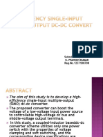 High Efficiency Single Input Multiple Output DC DC Converter