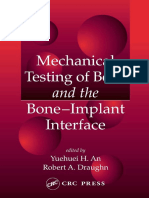 Mechanical Testing of Bone and The Bone-Implant Interface