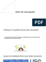 Criterio de Validação