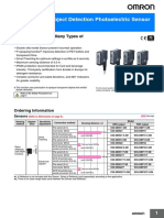 Transparent Object Detection Photoelectric Sensor: E3S-DB