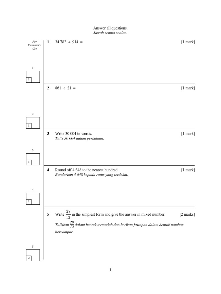 Math Exam Questions and Solutions | PDF