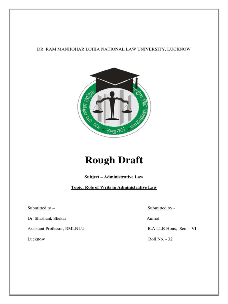 Administrative Law PDF Writ Administrative Law