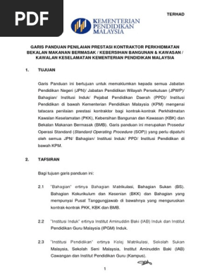 Surat Arahan Pentadbiran Penguatkuasaan Kontrak Perkhidmatan Bmb