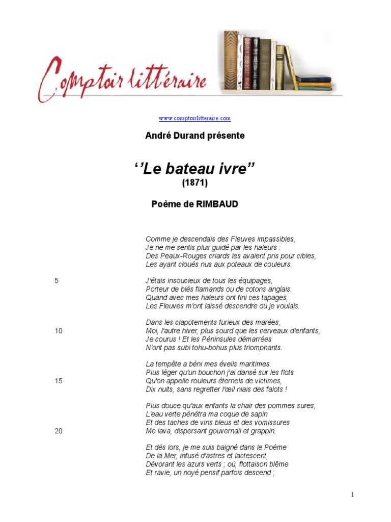 261-rimbaud-le-bateau-ivre-.doc | Arthur Rimbaud | Poésie
