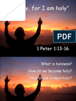 Be Holy For I Am Holy