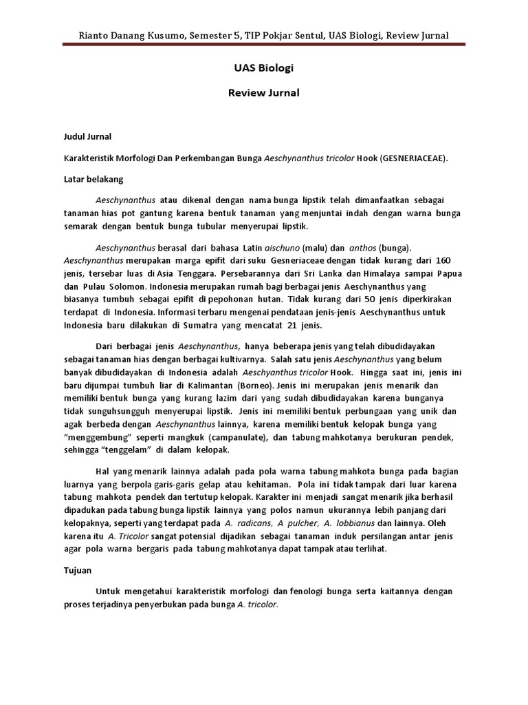 ☑ Contoh dapus jurnal biologi