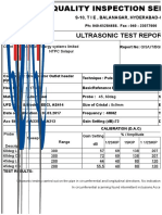 Ultrasonic Test Report: S-10, T I E, Balanagar, Hyderabad-037