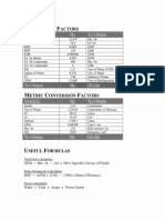 Formulas Conversions PDF