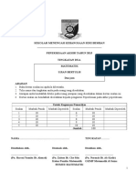 Soalan Matematik Tingkatan 2