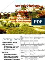 Technology in Architectures: Cooling Loads Cooling Degree Hours Energy Performance Ratings Annual Fuel Consumption