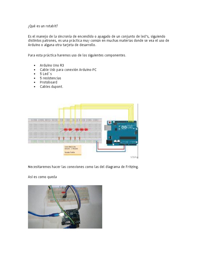 Proyectos de Rotabit con Arduino | PDF | Métodos y materiales de enseñanza