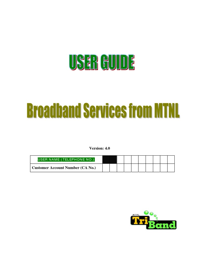 Broadband Services UserGuide V3.0 | PDF | Customer Premises Equipment ...