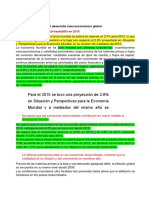 Perspectivas para El Desarrollo Macroeconomico Global