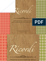 Projeto Ricordi - Livro sobre memórias da descendência italiana 
