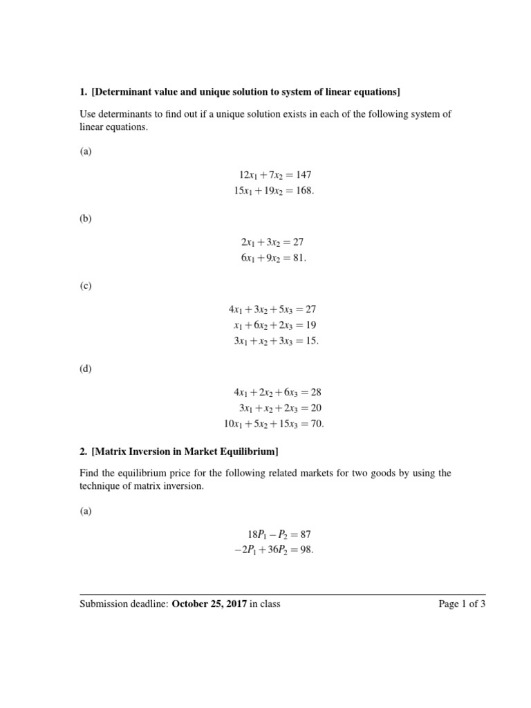 Free Printable Cramer's Rule Worksheets for Easy Learning — Learning ...