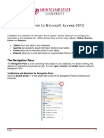 Introduction To Microsoft Access 2010: The Navigation Pane