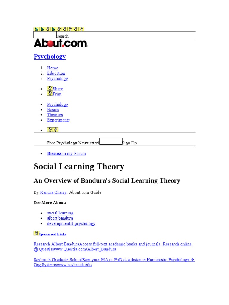 Albert Bandura | PDF | Behaviorism | Metaphysics Of Mind