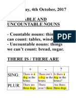 Countable vs Uncountable Nouns