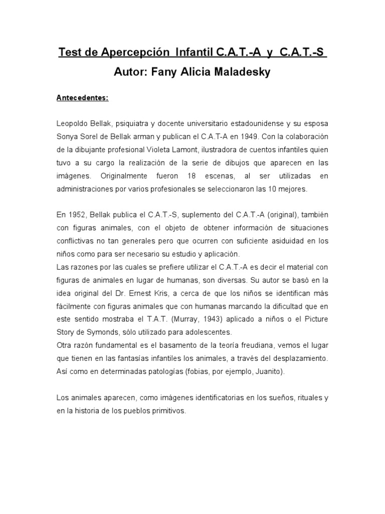 Manual Cat A Pdf Percepción Sicología
