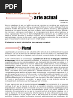 Cuatro Pistas Para Comprender el Arte Actual