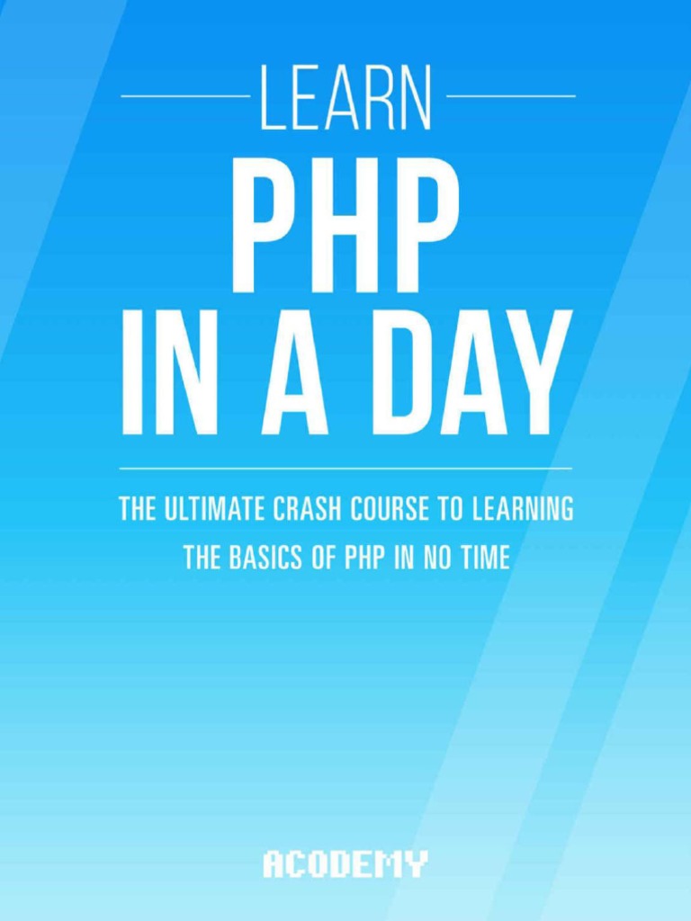 Learn PHP in A Day | PDF | Boolean Data Type | Php