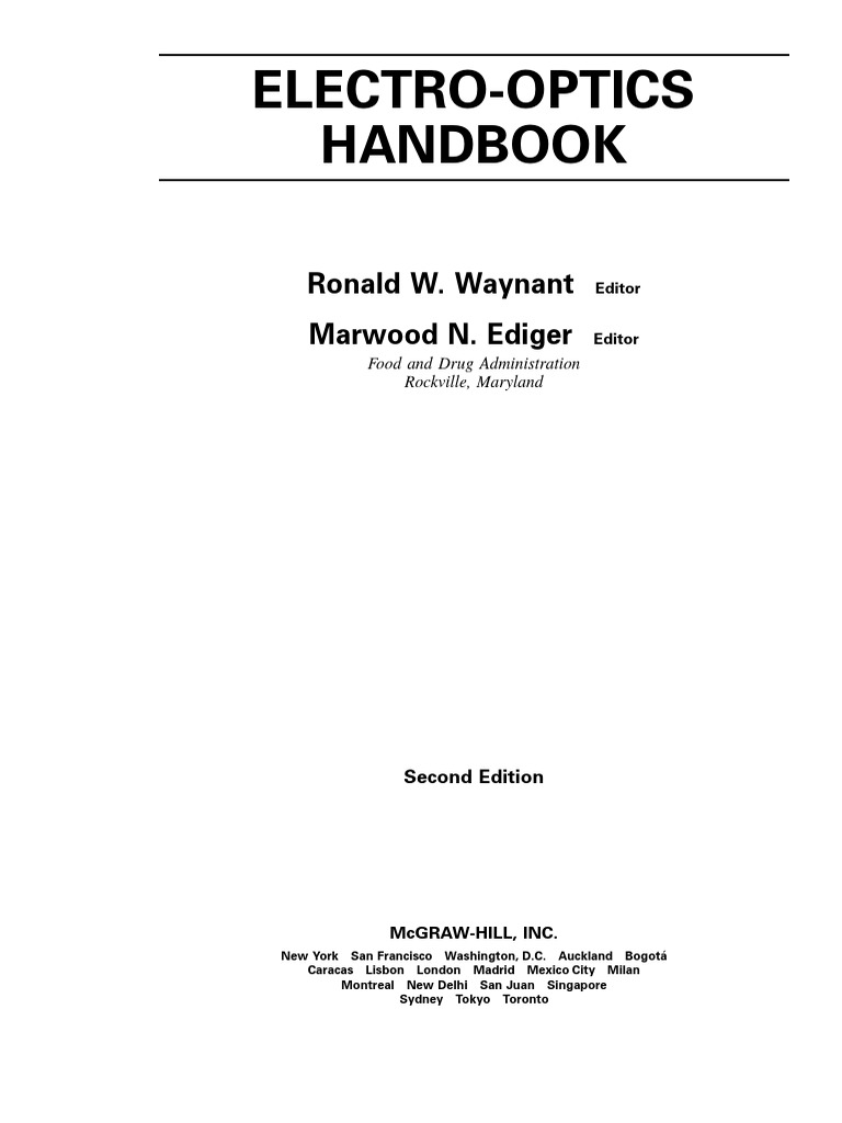 ElectroOptics Handbook PDF Photonics Optics