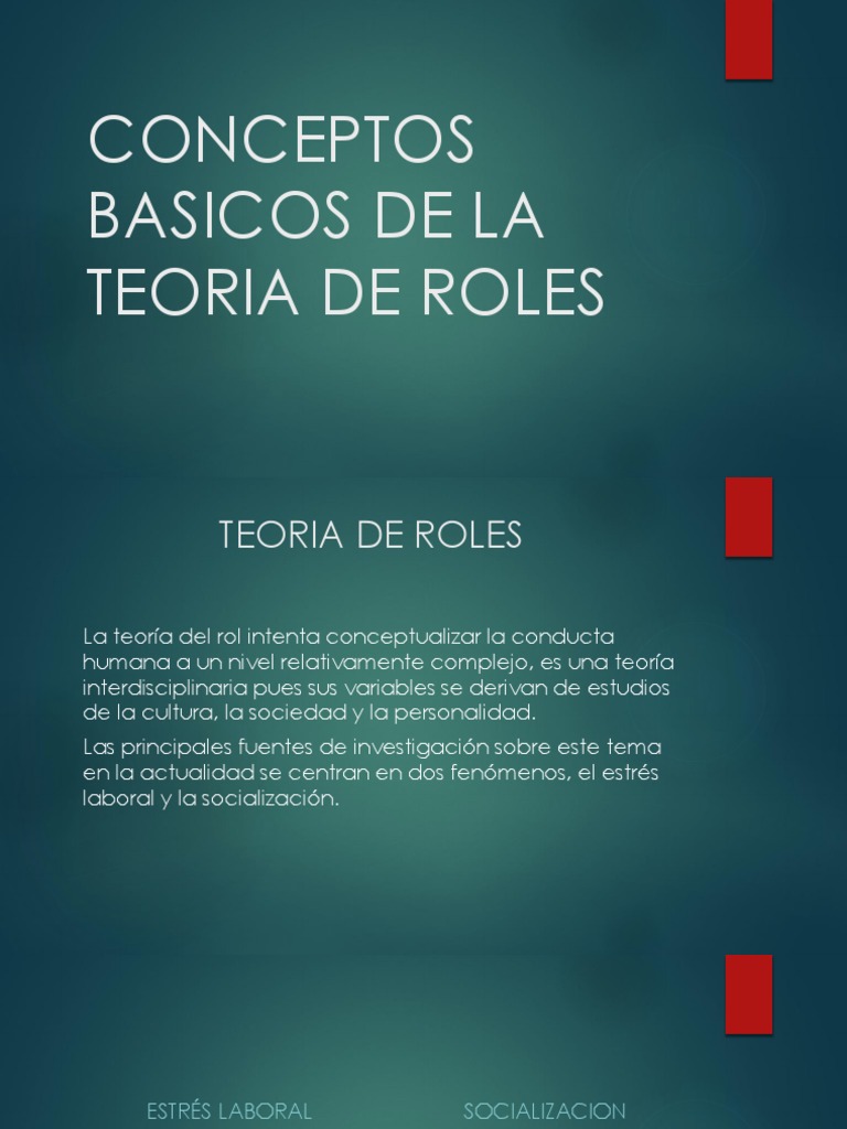Teoria de Roles | PDF | Comportamiento | Aparición