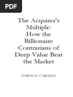 Download The Acquirers Multiple How the Billionaire Contrarians of Deep Value Beat the Market Excerpt by Tobias Carlisle SN362601649 doc pdf