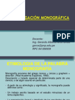 Investigación monográfica sobre la definición y tipos de monografía