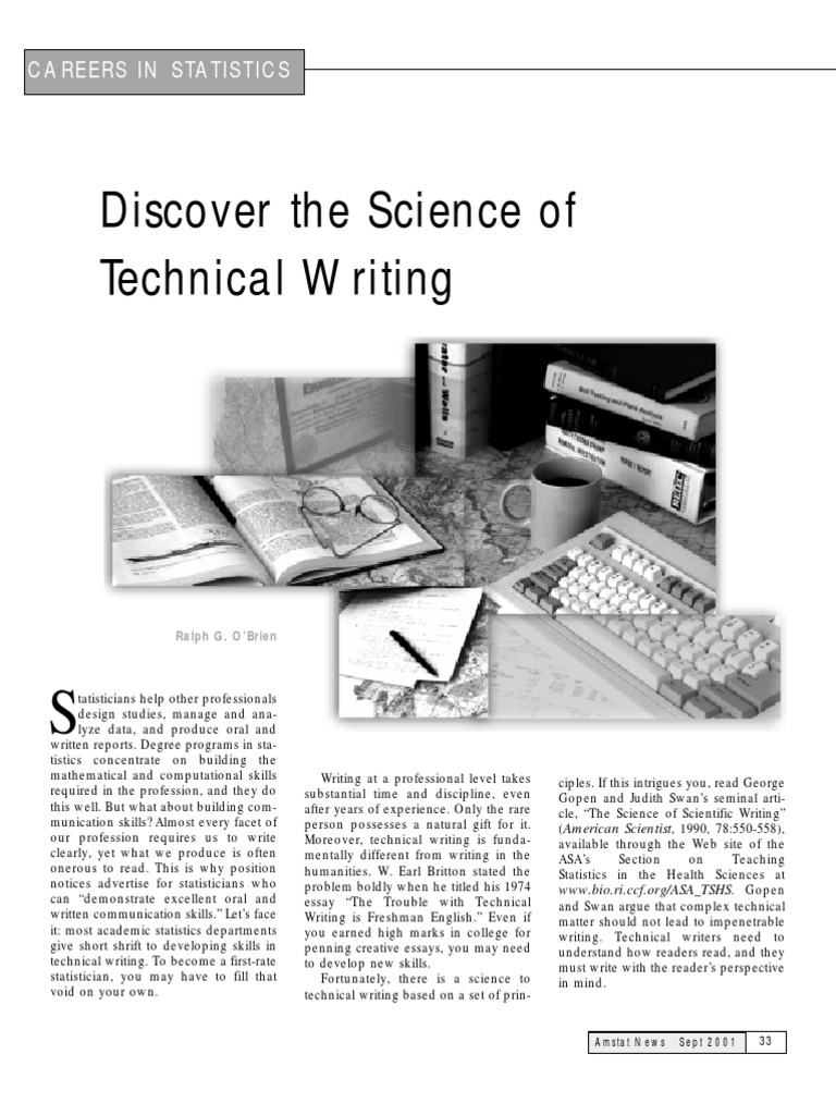 Discover The Science of Technical Writing: Careers in Statistics | PDF ...