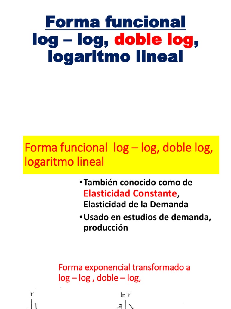 Forma Funcional Log Log | PDF
