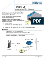 Sensor 60V 1W-UNI v2: Electrically Isolated DC Voltage Sensor, 1Wire-UNI Output