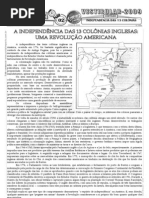 História - Pré-Vestibular Impacto - Independência das 13 Colônias Inglesas na América I