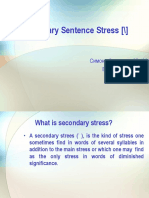 Secondary Sentence Stress [