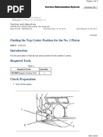 Finding The Top Center Position For The No. 1 Piston