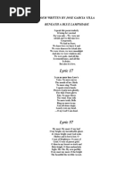 Poem Written by Jose Garcia Villa