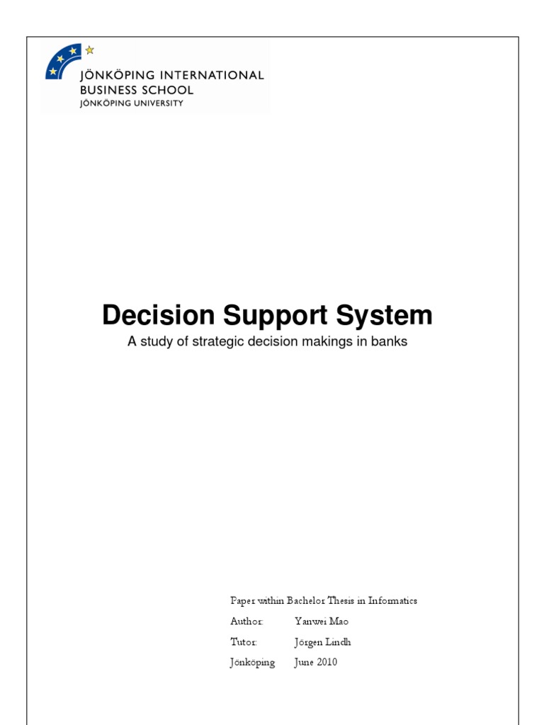 DSS in Strategic Banking Decisions | PDF | Decision Support System ...